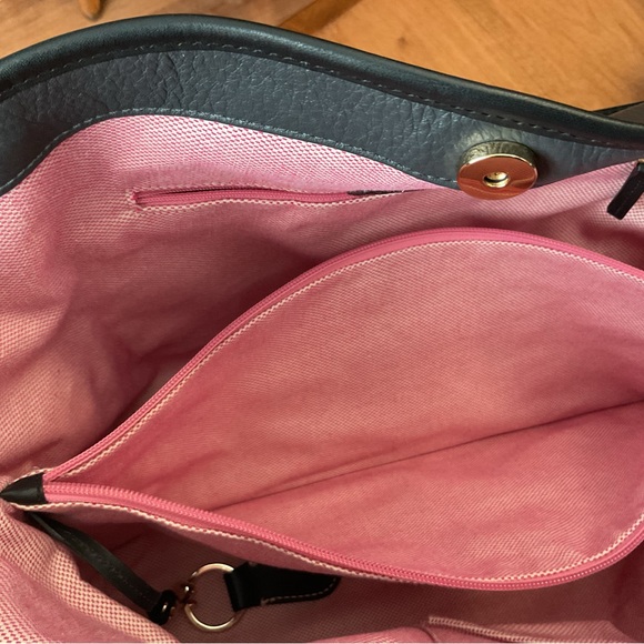 Dooney & Bourke Pebble Leather Dark Gray Tote w/ accessories - Picture 11 of 16